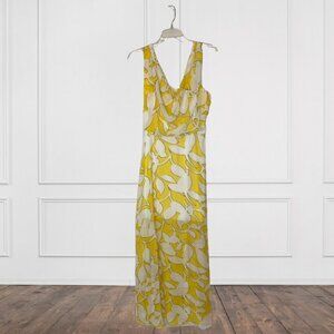Bisou Bisou Long Maxi Dress - Yellow/White